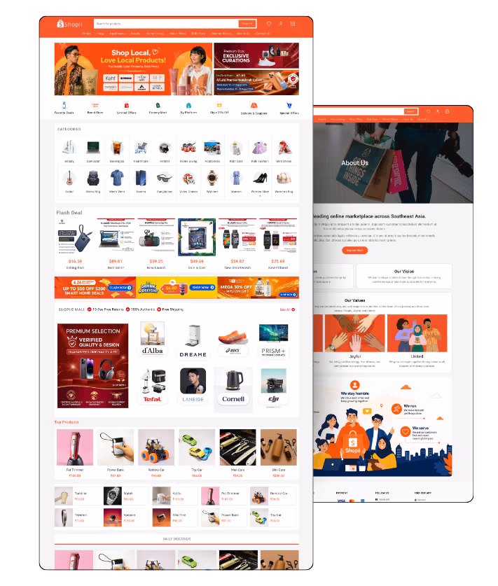 Shopee Like Website Template