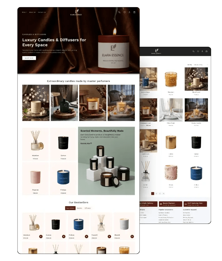Candle Shop Website Template for WordPress